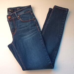 1822 Denim Jeans Size 4 Adrianna Mid Rise Skinny Leg Medium Dark Wash